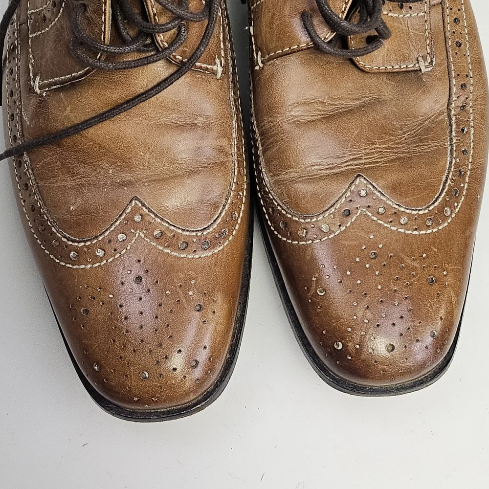 Bostonian Brogues Wingtip Dress Shoes Mens 11.5M Brown‎ Leather 16326 26028176